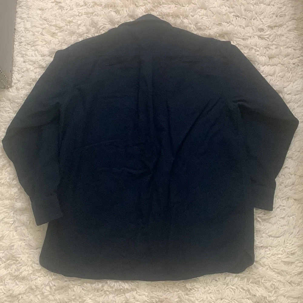 L.L. Bean Navy Blue Chamois Button Down Shirt